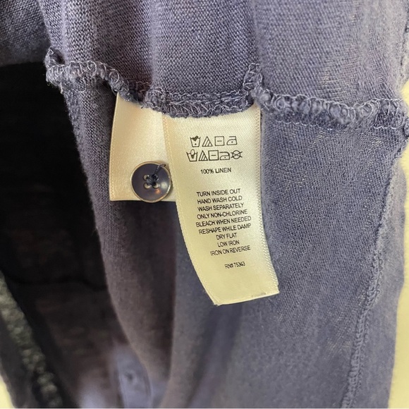 St. Tropez 100% Linen T-Shirt Size Medium - Picture 4 of 5